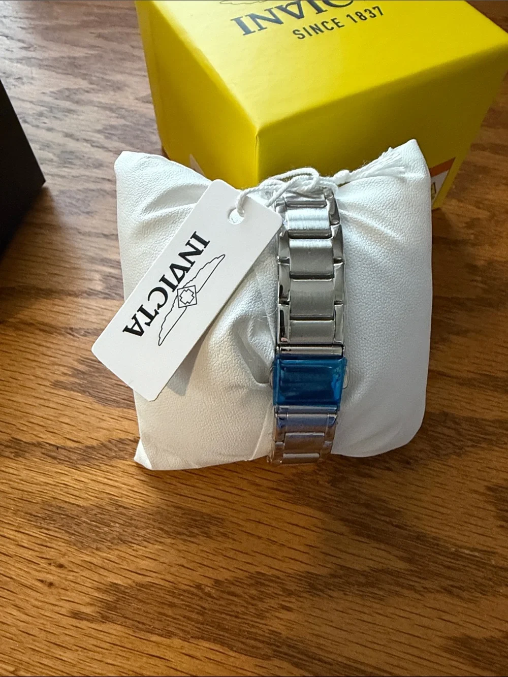 Invicta Silver Stainless Steel Women’s Watch with Rectangular Dial